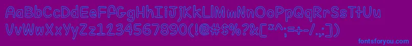 FillMeWithColorTtf Font – Blue Fonts on Purple Background