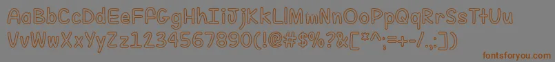 Шрифт FillMeWithColorTtf – коричневые шрифты на сером фоне