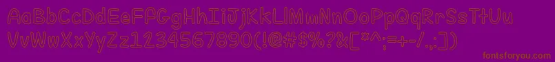 FillMeWithColorTtf Font – Brown Fonts on Purple Background