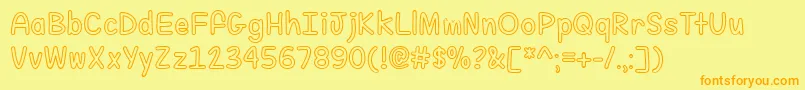 Шрифт FillMeWithColorTtf – оранжевые шрифты на жёлтом фоне