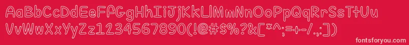 FillMeWithColorTtf Font – Pink Fonts on Red Background