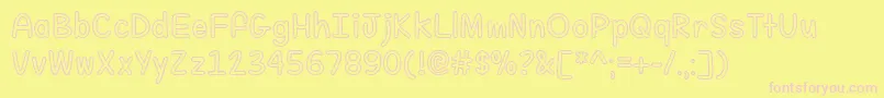 FillMeWithColorTtf Font – Pink Fonts on Yellow Background