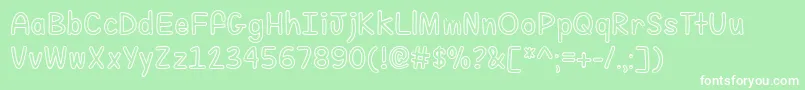 FillMeWithColorTtf Font – White Fonts on Green Background