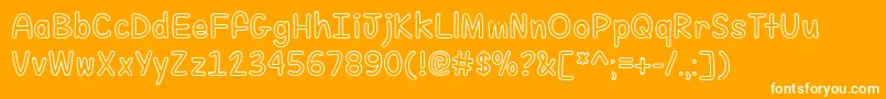 FillMeWithColorTtf Font – White Fonts on Orange Background