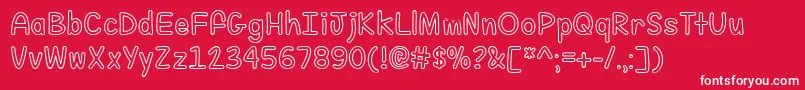 FillMeWithColorTtf Font – White Fonts on Red Background