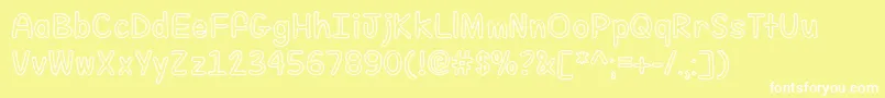 FillMeWithColorTtf Font – White Fonts on Yellow Background