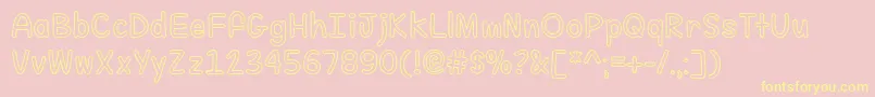 FillMeWithColorTtf Font – Yellow Fonts on Pink Background