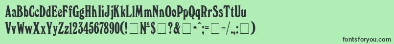 WindsorDgNormal-Schriftart – Schwarze Schriften auf grünem Hintergrund