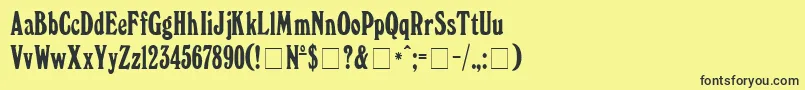 Weitere Informationen zur WindsorDgNormal-Schriftart WindsorDgNormal-Schriftart – Schwarze Schriften auf gelbem Hintergrund
