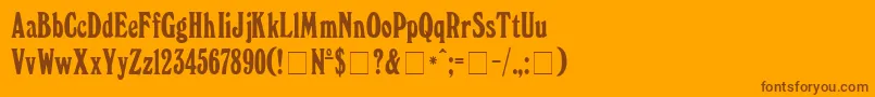 WindsorDgNormal-Schriftart – Braune Schriften auf orangefarbenem Hintergrund