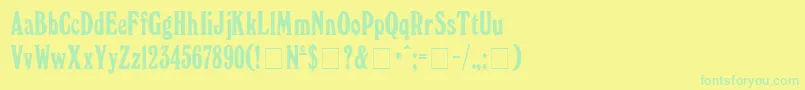 Weitere Informationen zur WindsorDgNormal-Schriftart WindsorDgNormal-Schriftart – Grüne Schriften auf gelbem Hintergrund