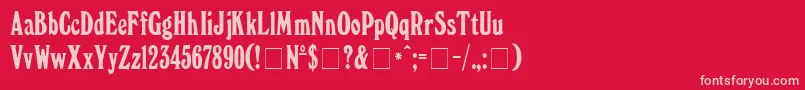 WindsorDgNormal Font – Pink Fonts on Red Background