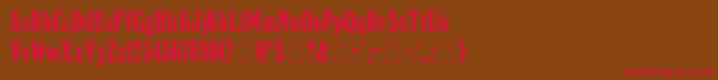 WindsorDgNormal Font – Red Fonts on Brown Background