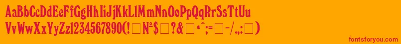 WindsorDgNormal Font – Red Fonts on Orange Background