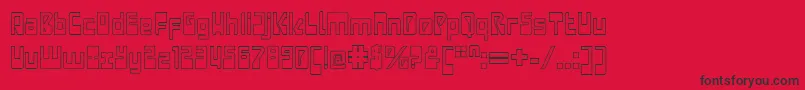 LaserdiscoOutline Font – Black Fonts on Red Background