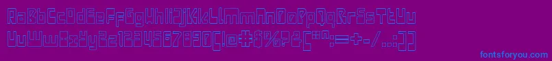 LaserdiscoOutline Font – Blue Fonts on Purple Background