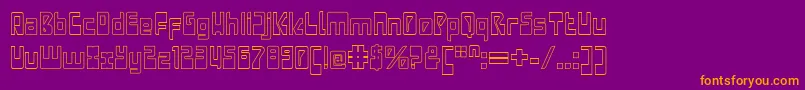 LaserdiscoOutline Font – Orange Fonts on Purple Background