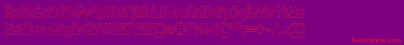 LaserdiscoOutline Font – Red Fonts on Purple Background