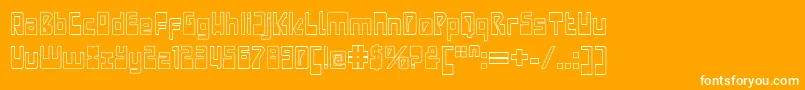 LaserdiscoOutline Font – White Fonts on Orange Background