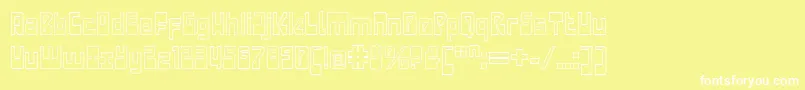 LaserdiscoOutline Font – White Fonts on Yellow Background