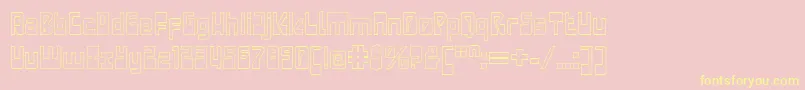 LaserdiscoOutline Font – Yellow Fonts on Pink Background