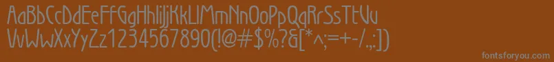 フォントWien – 茶色の背景に灰色の文字