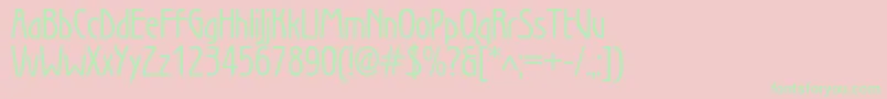 Wien Font – Green Fonts on Pink Background