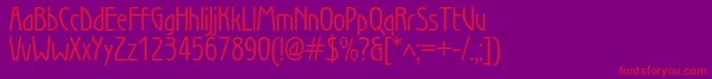 Wien Font – Red Fonts on Purple Background