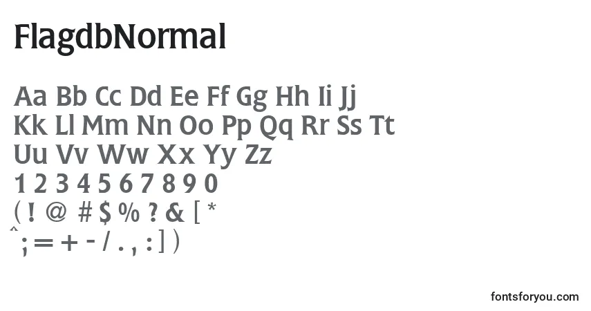 A fonte FlagdbNormal – alfabeto, números, caracteres especiais