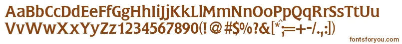 Шрифт FlagdbNormal – коричневые шрифты на белом фоне
