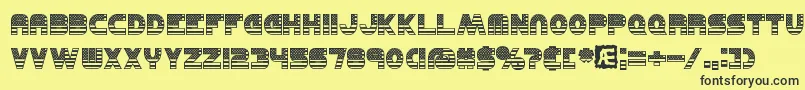UnitedBrk Font – Black Fonts on Yellow Background