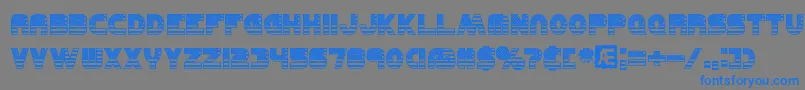 UnitedBrk Font – Blue Fonts on Gray Background