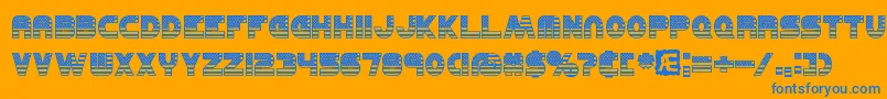 UnitedBrk Font – Blue Fonts on Orange Background