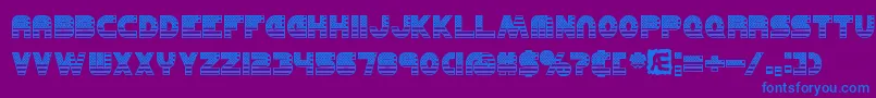 UnitedBrk Font – Blue Fonts on Purple Background