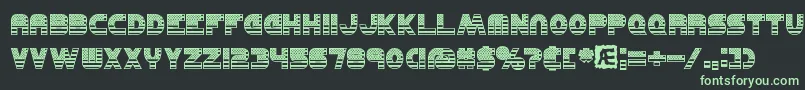 UnitedBrk Font – Green Fonts on Black Background