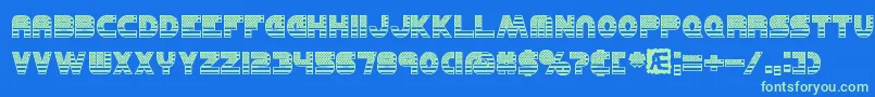 UnitedBrk Font – Green Fonts on Blue Background