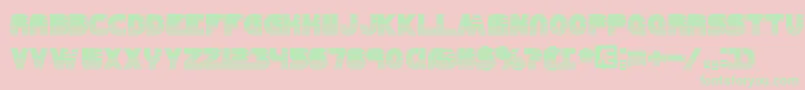 UnitedBrk-Schriftart – Grüne Schriften auf rosa Hintergrund