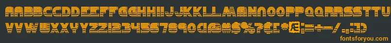 UnitedBrk Font – Orange Fonts on Black Background