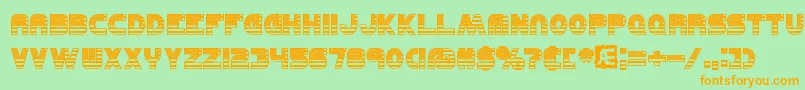 UnitedBrk Font – Orange Fonts on Green Background
