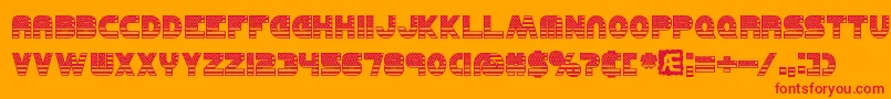 UnitedBrk Font – Red Fonts on Orange Background