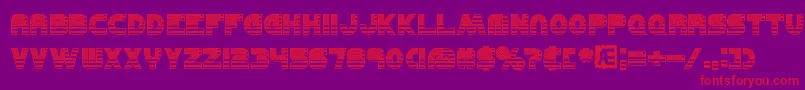 UnitedBrk-Schriftart – Rote Schriften auf violettem Hintergrund