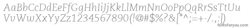 PmnCaeciliaLt46LightItalic Font – Gray Fonts