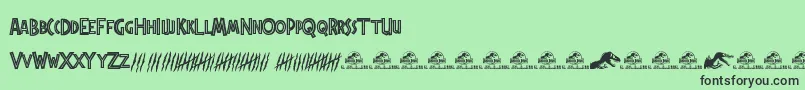 JurassicPark Font – Black Fonts on Green Background