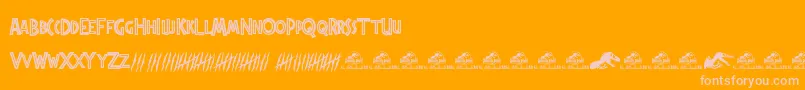 JurassicPark Font – Pink Fonts on Orange Background