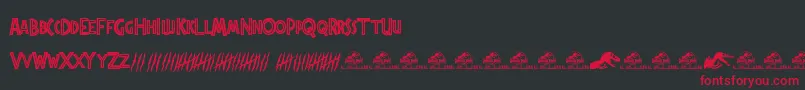 JurassicPark Font – Red Fonts on Black Background