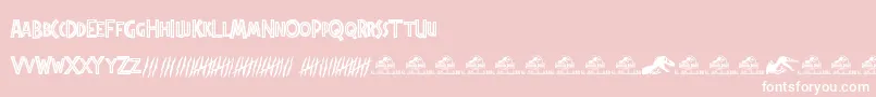 JurassicPark Font – White Fonts on Pink Background