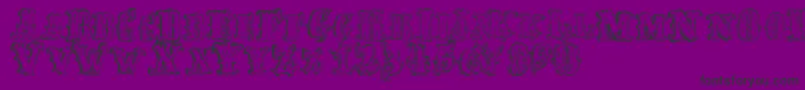 FredwildwestRegular Font – Black Fonts on Purple Background