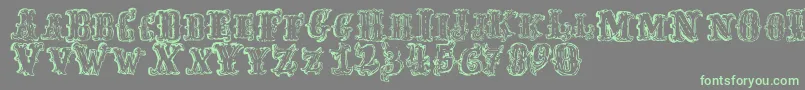 FredwildwestRegular Font – Green Fonts on Gray Background