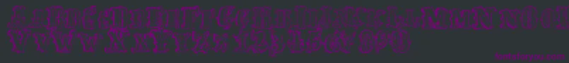FredwildwestRegular Font – Purple Fonts on Black Background