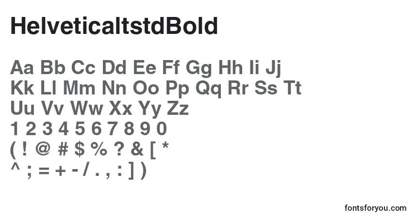 Schriftart HelveticaltstdBold – Alphabet, Zahlen, spezielle Symbole